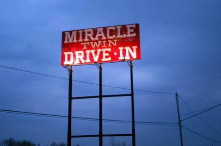 Miracle Twin Drive-In Theatre - Sign